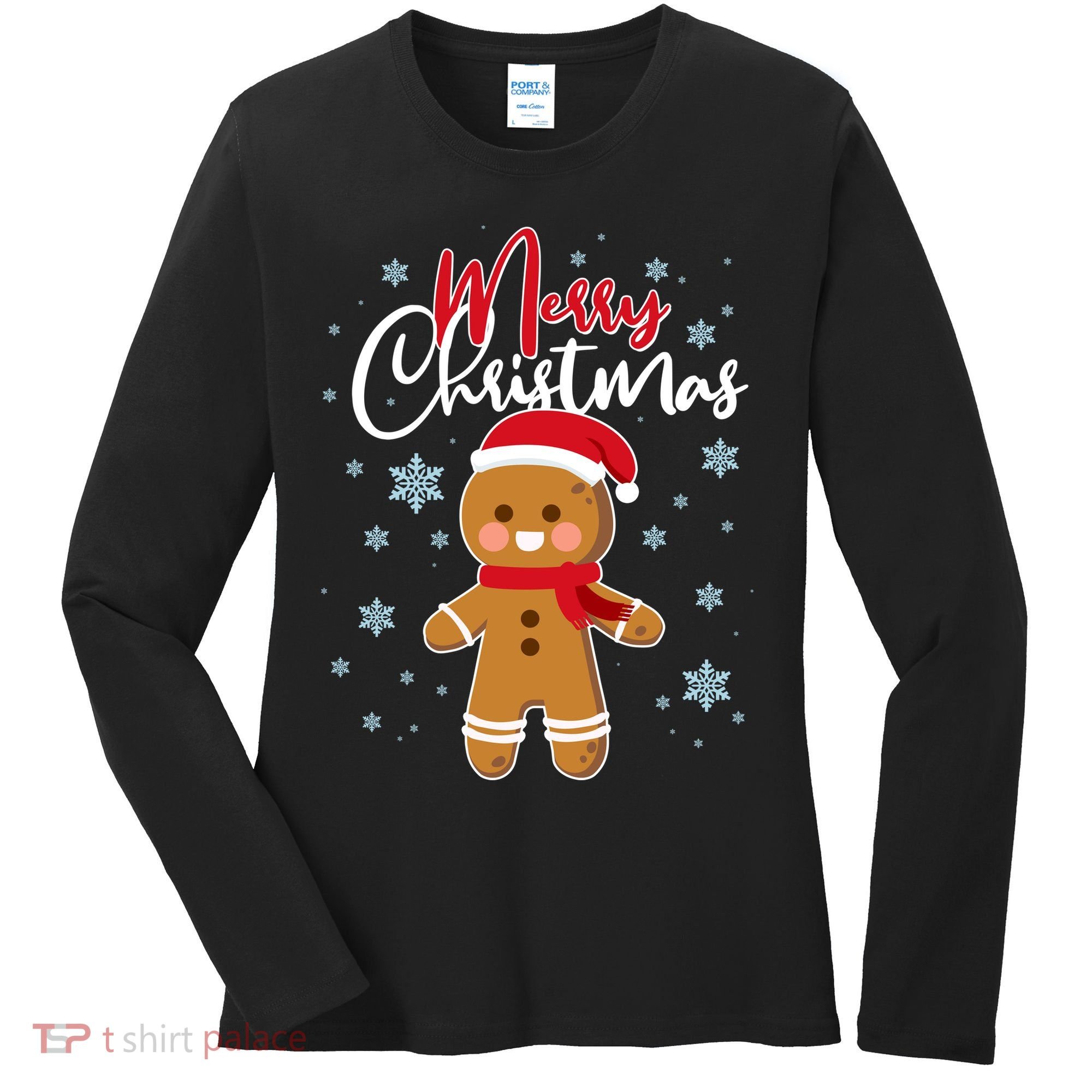 Merry Christmas Gingerbread Women's Long Sleeve Shirt