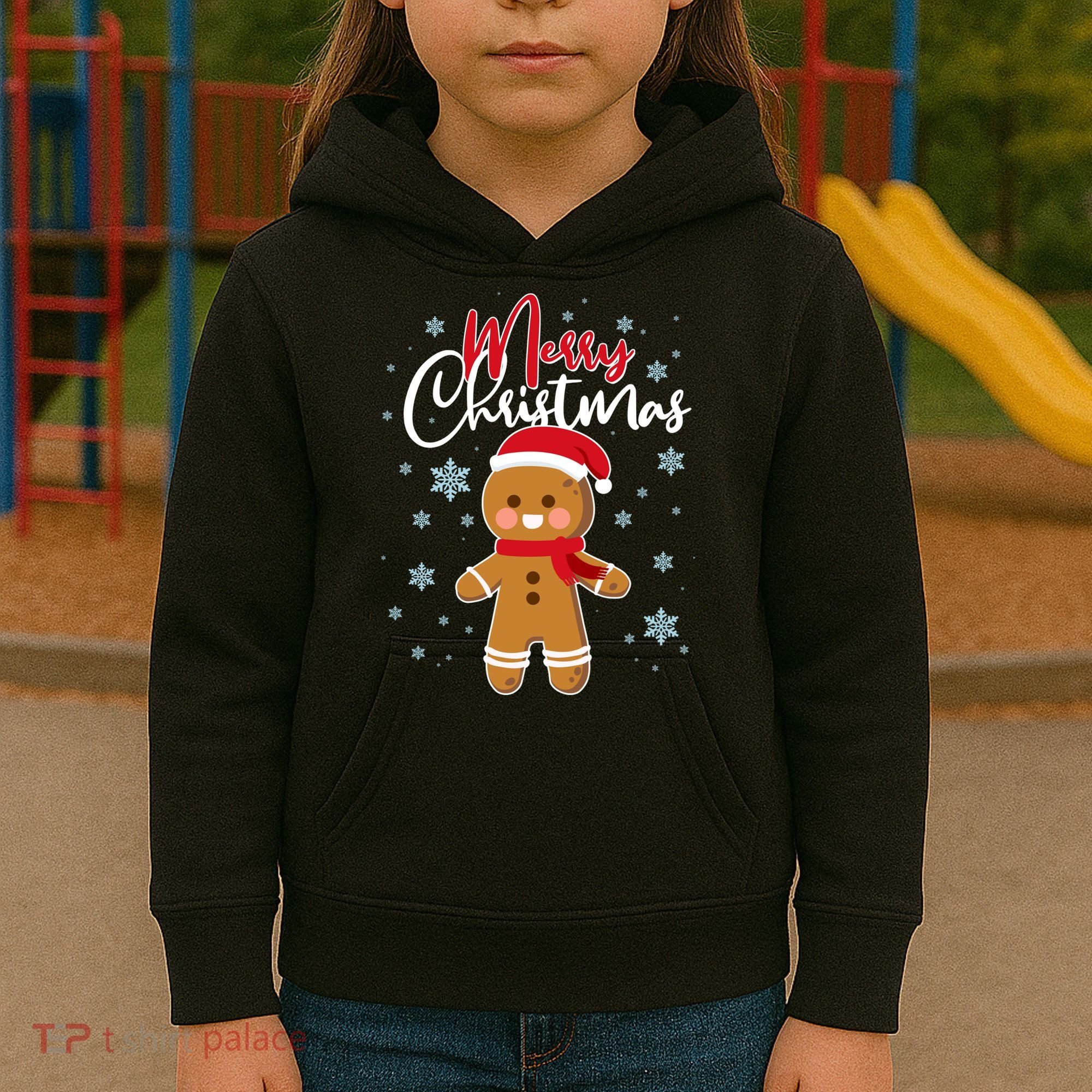 Merry Christmas Gingerbread Kids Hoodie