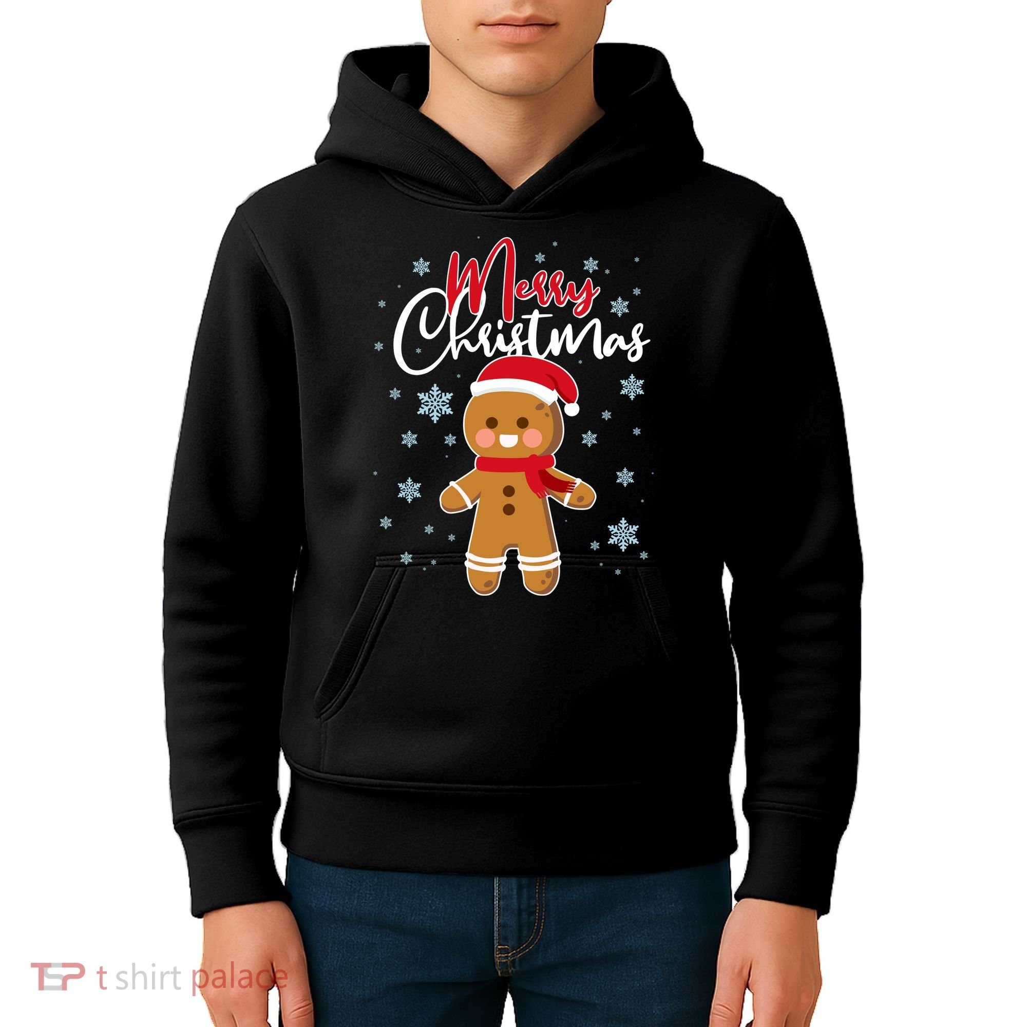 Merry Christmas Gingerbread Kids Hoodie