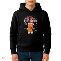Merry Christmas Gingerbread Kids Hoodie thumb 4