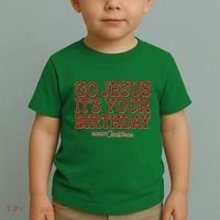 Merry Christmas Go Jesus It's Your Birthday Toddler T-Shirt thumb 2