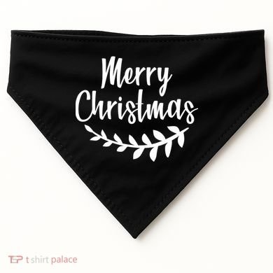 Merry Christmas Happy Holidays USA-Made Doggie Bandana