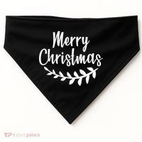 Merry Christmas Happy Holidays USA-Made Doggie Bandana thumb 0