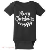 Merry Christmas Happy Holidays Baby Bodysuit thumb 0