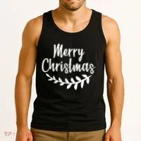 Merry Christmas Happy Holidays Tank Top thumb 3