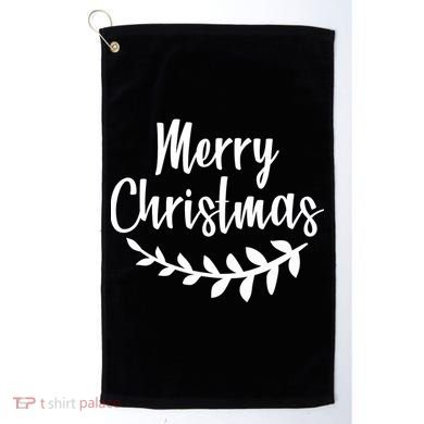Merry Christmas Happy Holidays Golf Towel