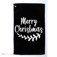 Merry Christmas Happy Holidays Golf Towel thumb 0