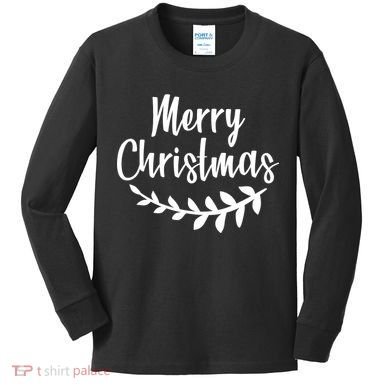 Merry Christmas Happy Holidays Kids Long Sleeve Shirt