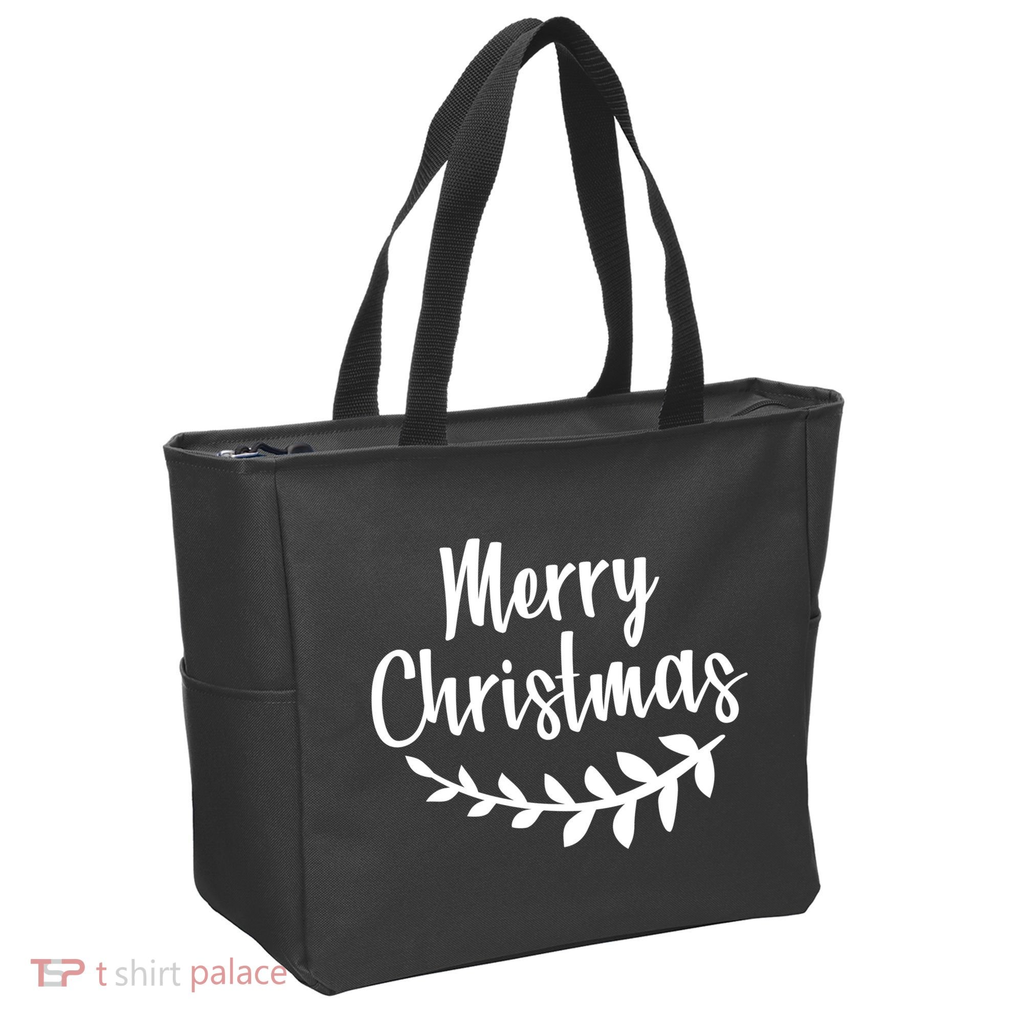 Merry Christmas Happy Holidays Tote Bag