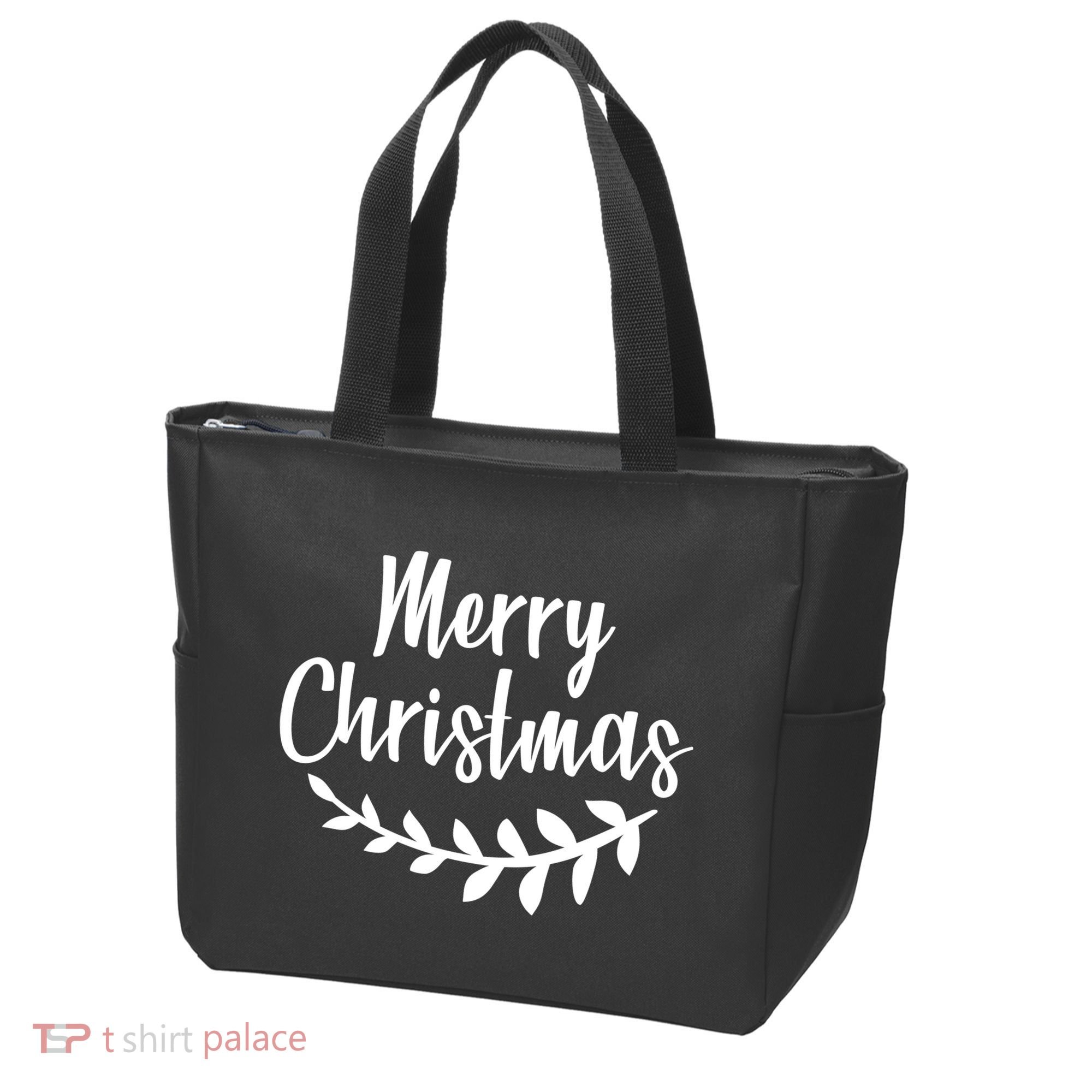 Merry Christmas Happy Holidays Tote Bag