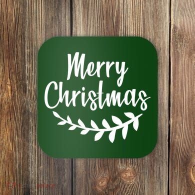 Merry Christmas Happy Holidays Coaster