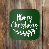 Merry Christmas Happy Holidays Coaster thumb 0
