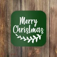 Merry Christmas Happy Holidays Coaster thumb 0
