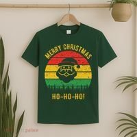 Merry Christmas Ho-Ho-Ho Vintage Santa T-Shirt thumb 2