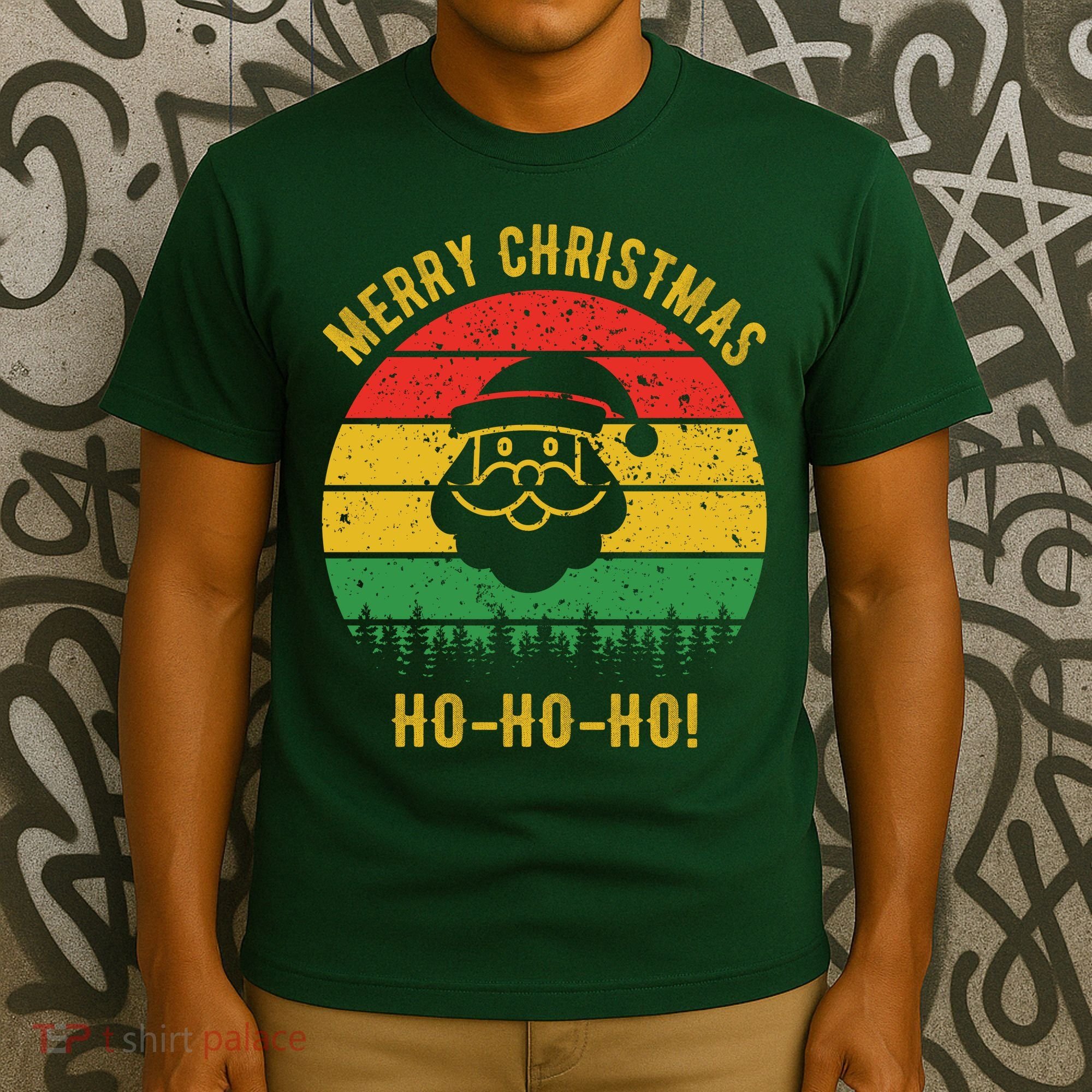 Merry Christmas Ho-Ho-Ho Vintage Santa T-Shirt