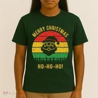 Merry Christmas Ho-Ho-Ho Vintage Santa T-Shirt thumb 4
