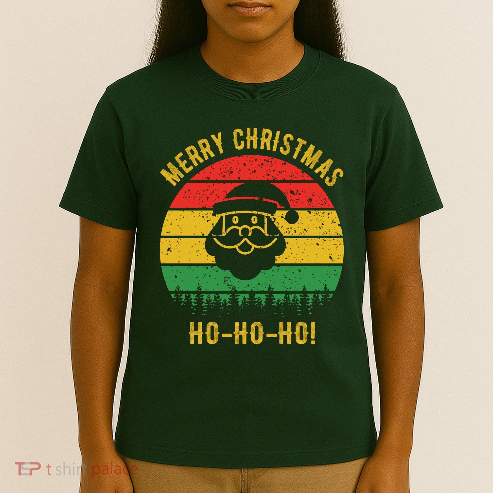 Merry Christmas Ho-Ho-Ho Vintage Santa T-Shirt