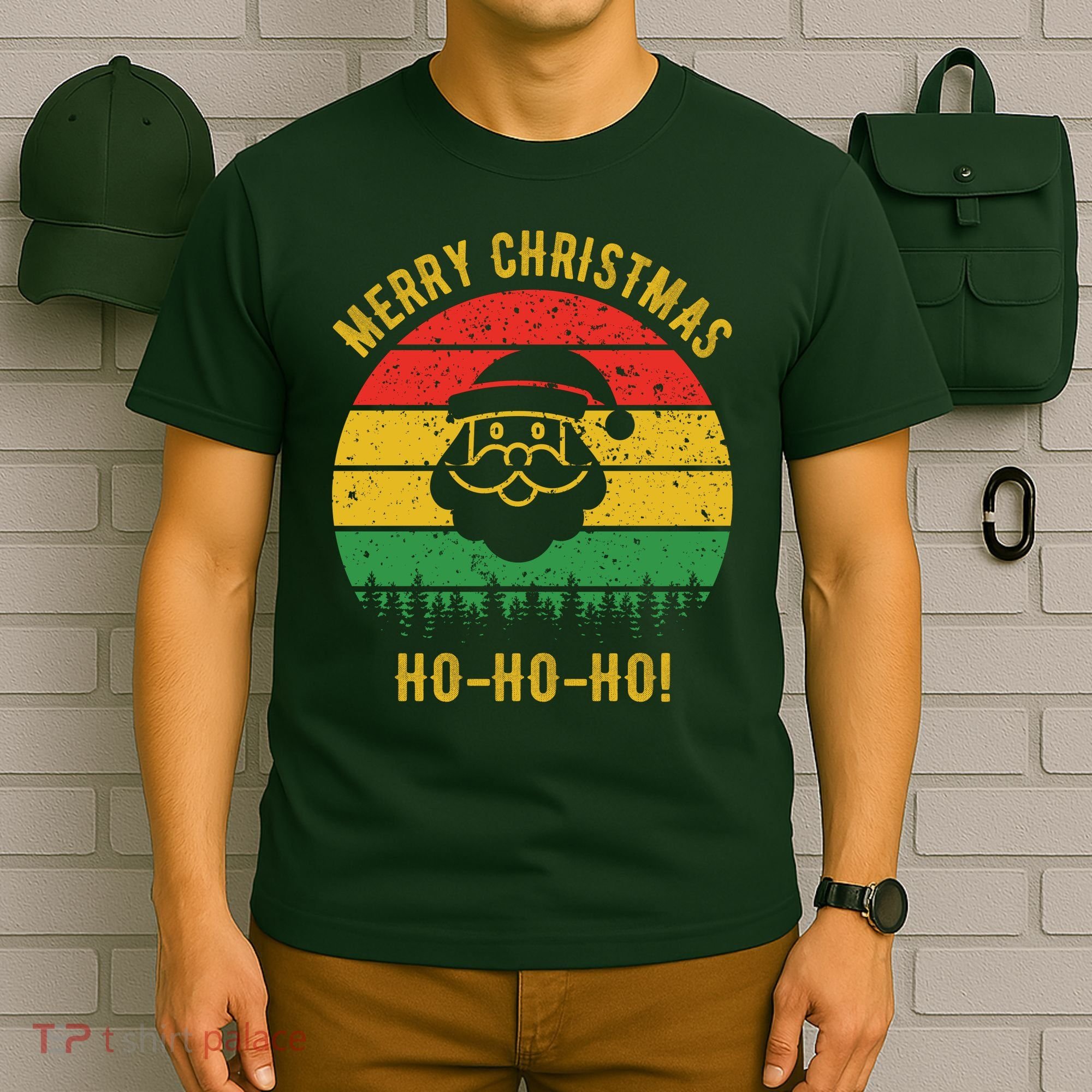 Merry Christmas Ho-Ho-Ho Vintage Santa T-Shirt