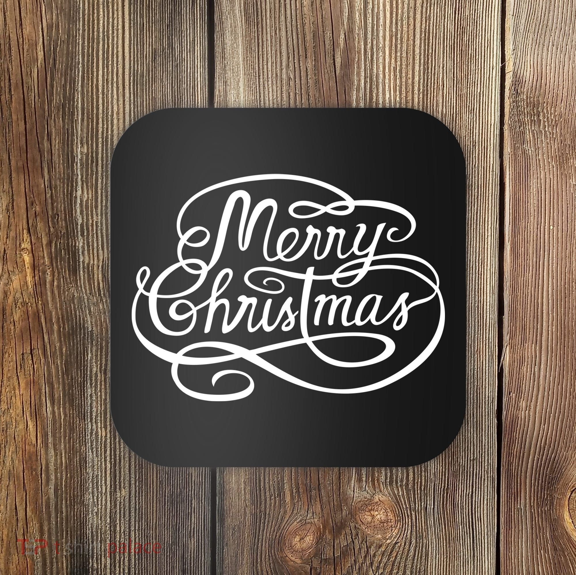 Merry Christmas Holiday Coaster