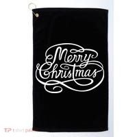 Merry Christmas Holiday Golf Towel thumb 0