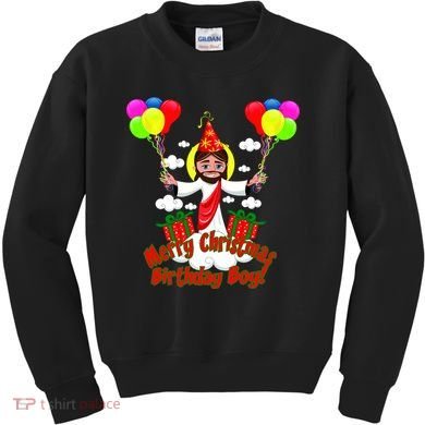 Merry Christmas Jesus Birthday Boy Kids Sweatshirt