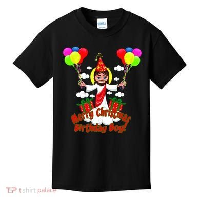 Merry Christmas Jesus Birthday Boy Kids T-Shirt