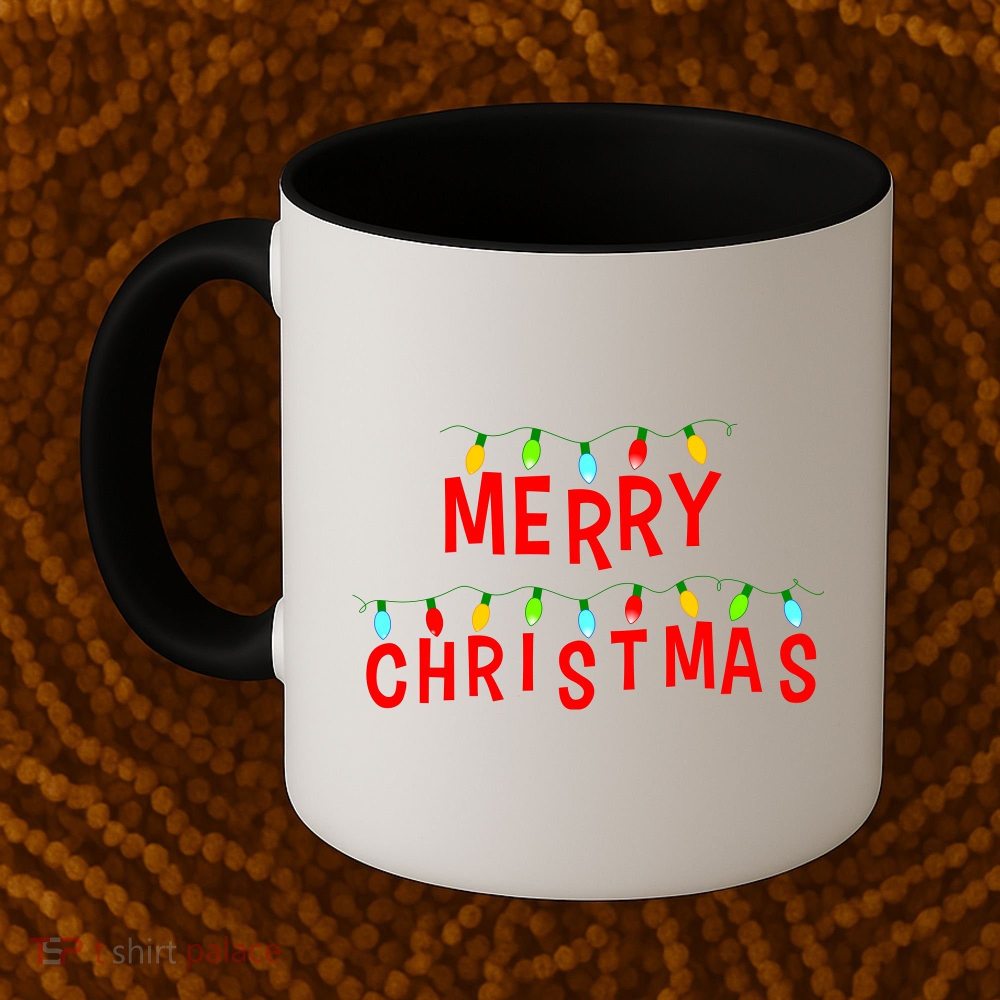 Merry Christmas Lights Coffee Mug