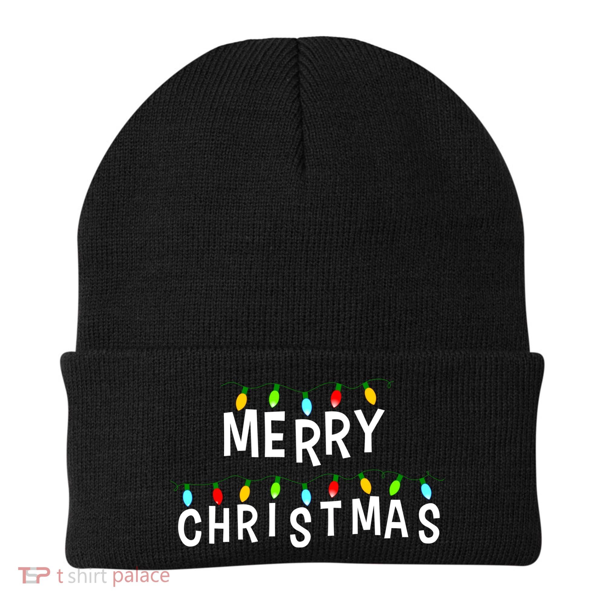 Merry Christmas Lights Beanie