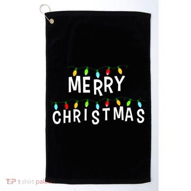 Merry Christmas Lights Golf Towel