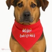 Merry Christmas Lights USA-Made Doggie Bandana thumb 1