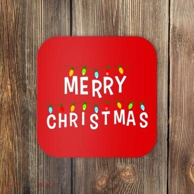 Merry Christmas Lights Coaster