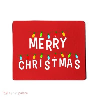 Merry Christmas Lights Mousepad