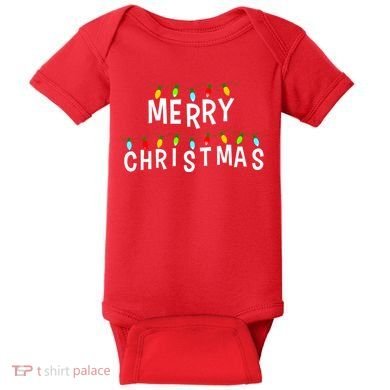 Merry Christmas Lights Baby Bodysuit