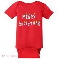 Merry Christmas Lights Baby Bodysuit thumb 0