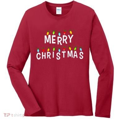 Merry Christmas Lights Women's Long Sleeve Shirt