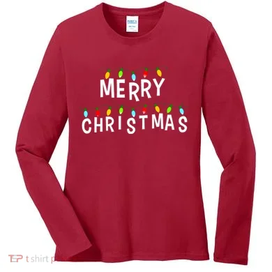 Merry Christmas Lights Women's Long Sleeve Shirt