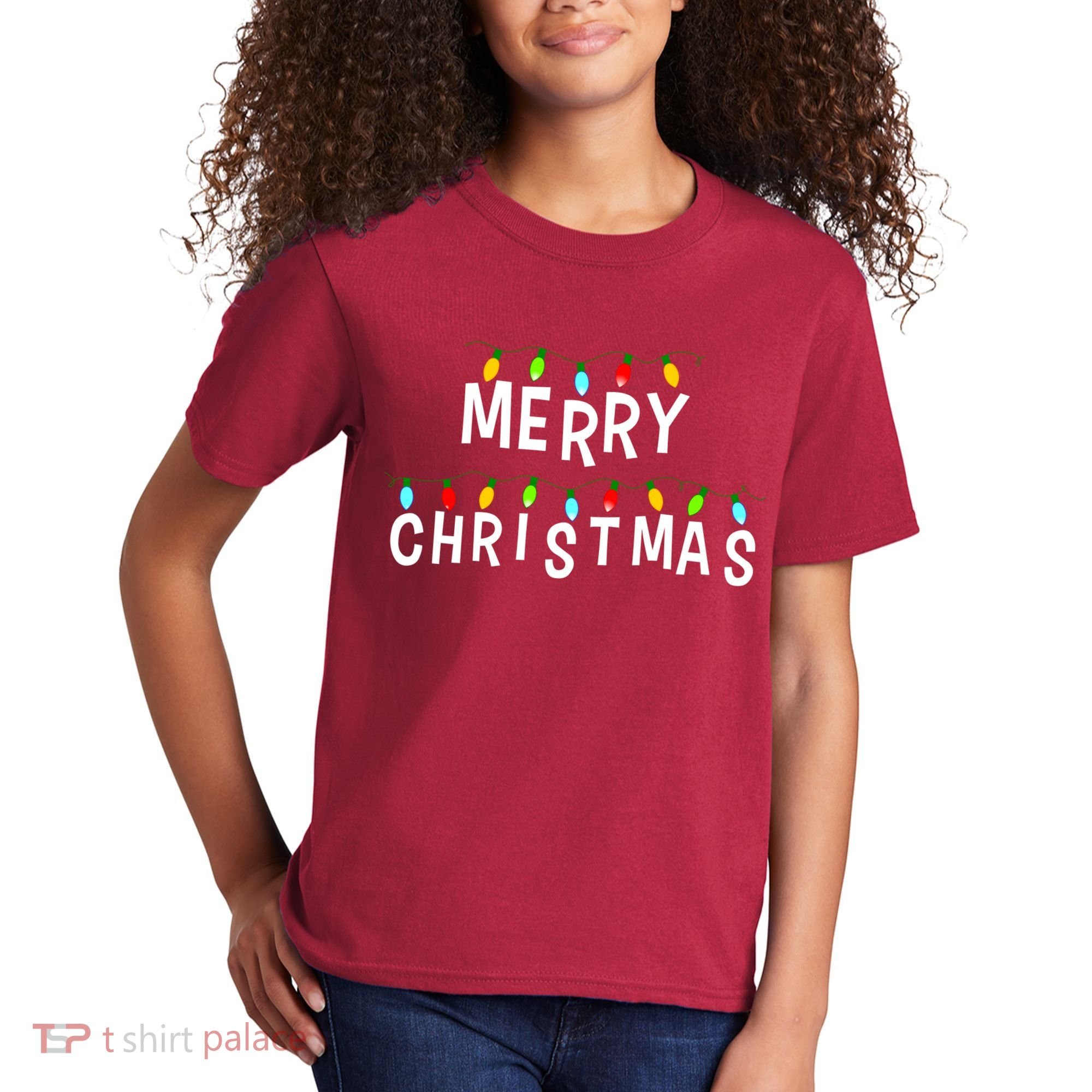 Merry Christmas Lights Kids T-Shirt