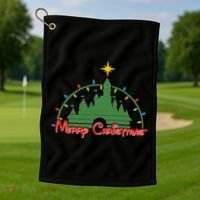 Merry Christmas Magical Golf Towel thumb 1