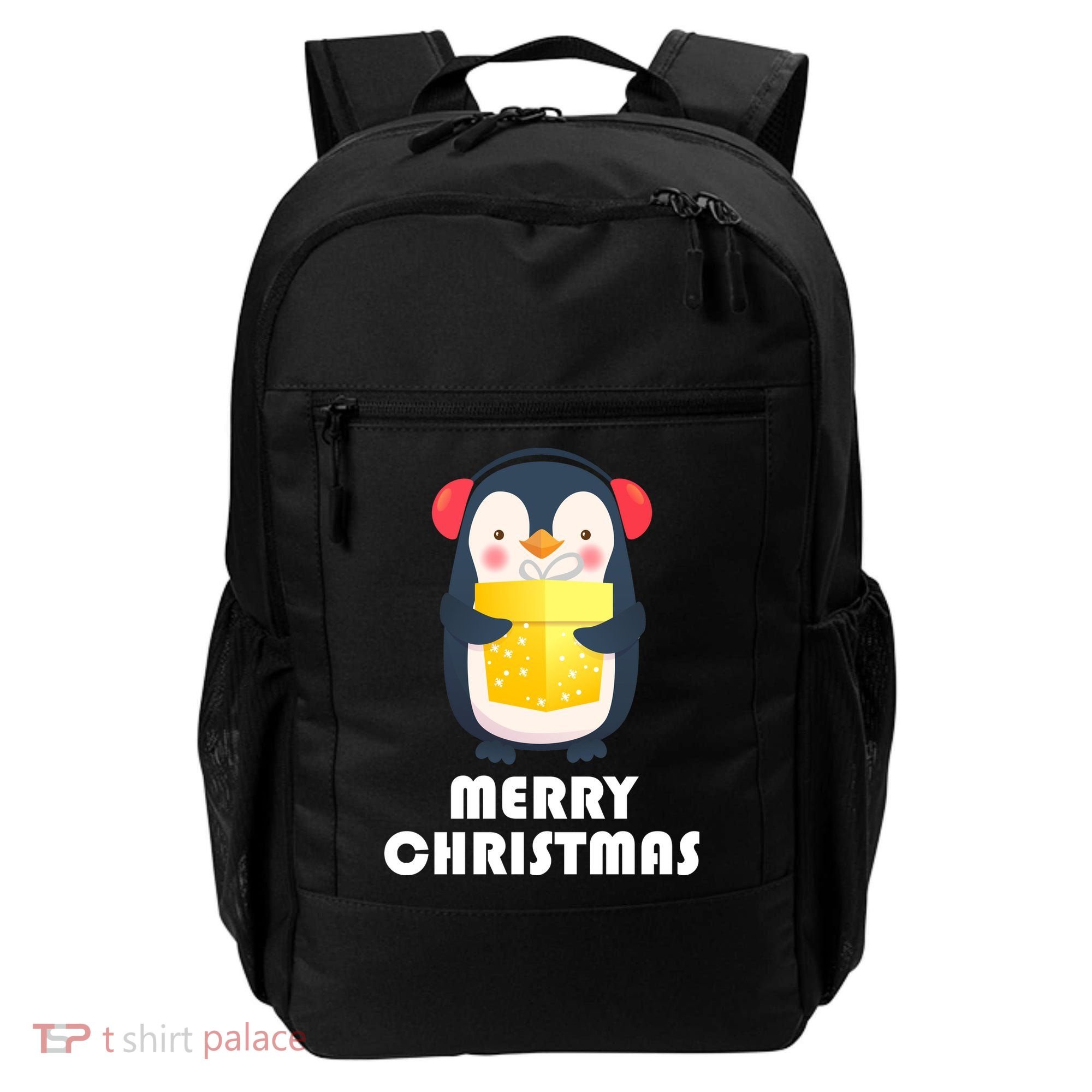 Merry Christmas Penguin Backpack