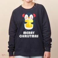 Merry Christmas Penguin Women's Sweatshirt thumb 0