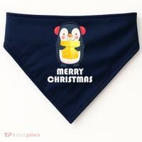 Merry Christmas Penguin USA-Made Doggie Bandana thumb 0