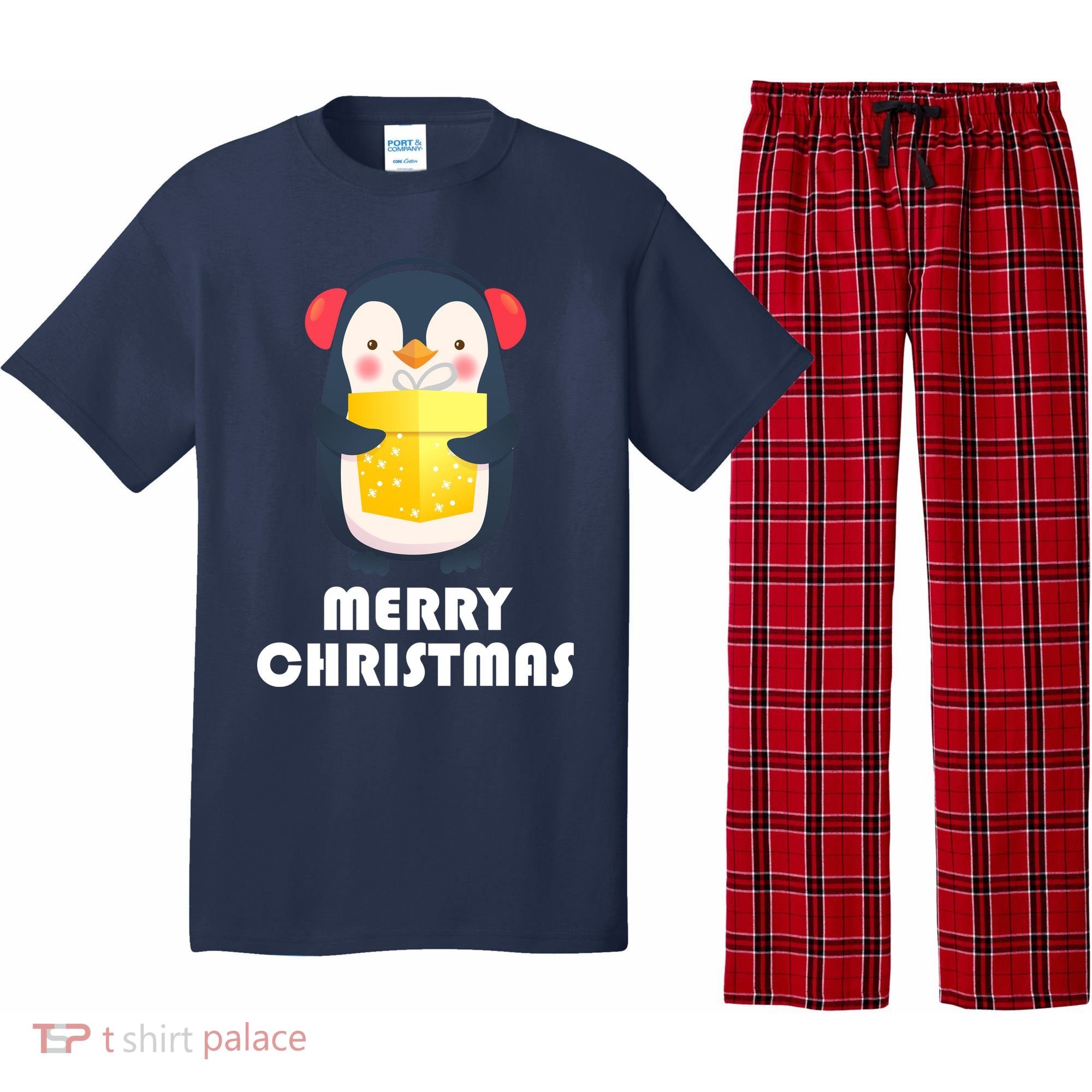 Merry Christmas Penguin Pajama Set