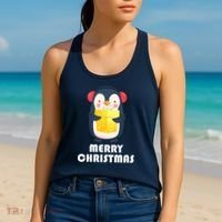 Merry Christmas Penguin Women's Tank Top thumb 2