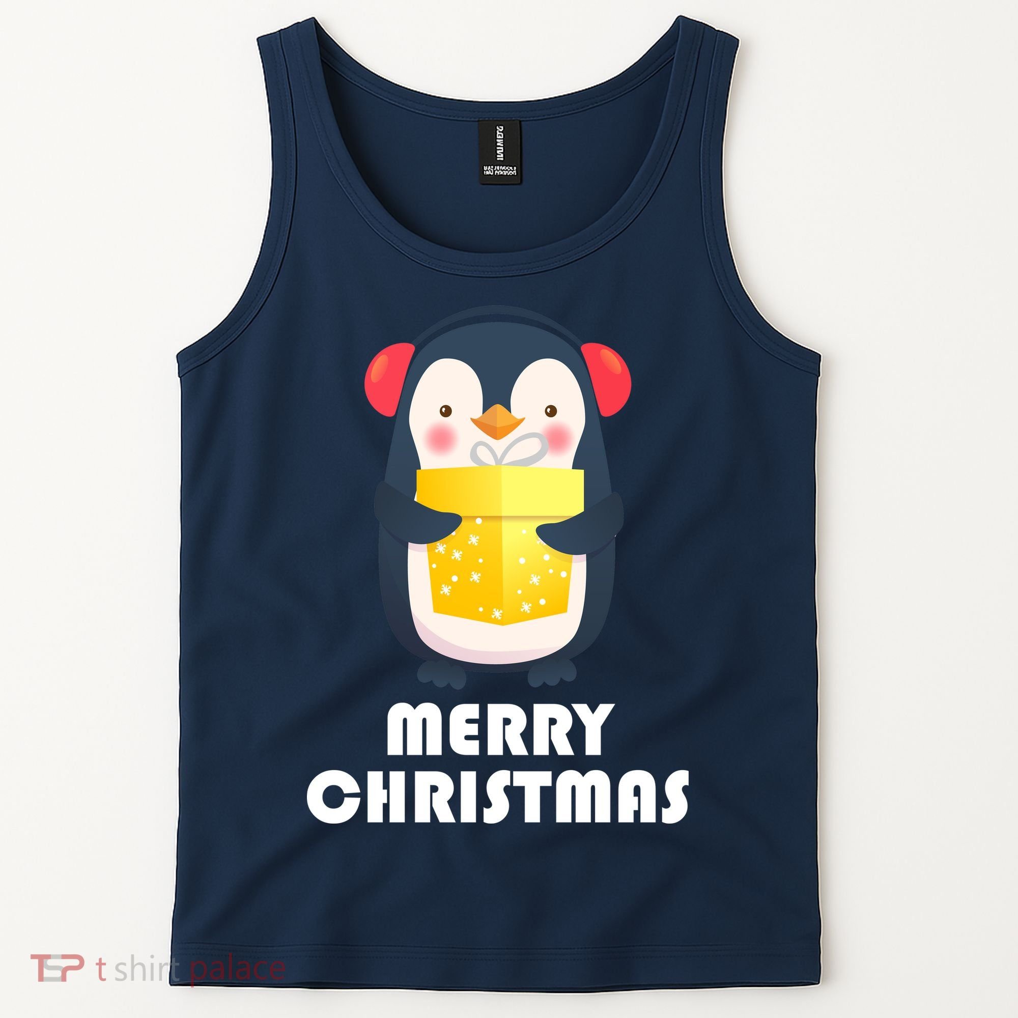 Merry Christmas Penguin Tank Top
