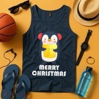 Merry Christmas Penguin Tank Top thumb 4