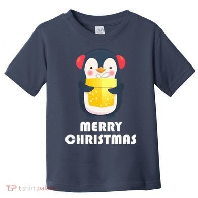 Merry Christmas Penguin Toddler T-Shirt