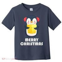 Merry Christmas Penguin Toddler T-Shirt thumb 0