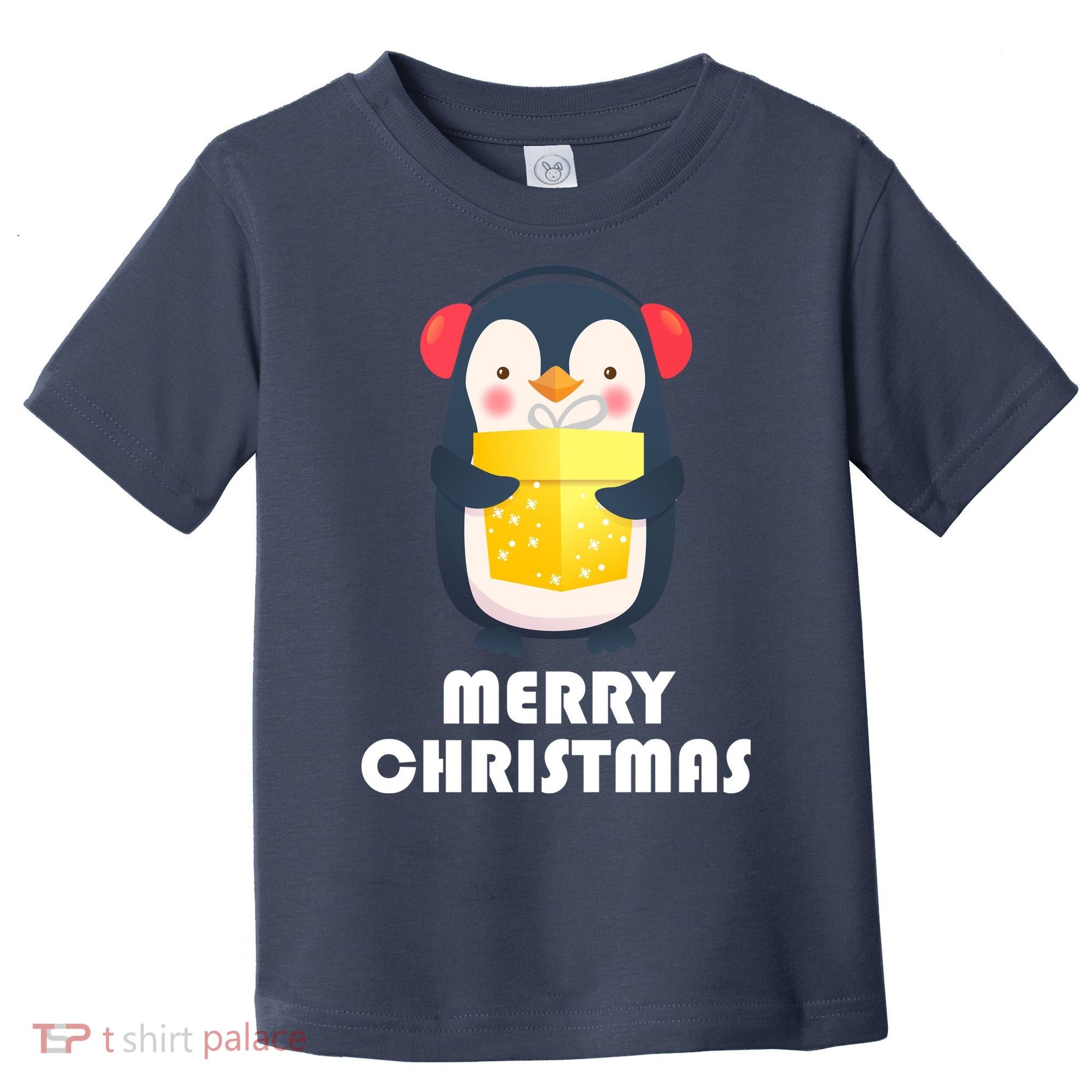 Merry Christmas Penguin Toddler T-Shirt