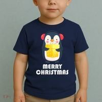 Merry Christmas Penguin Toddler T-Shirt thumb 2