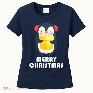 Merry Christmas Penguin Women's T-Shirt